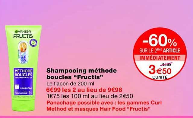 Shampooing méthode boucles “Fructis”