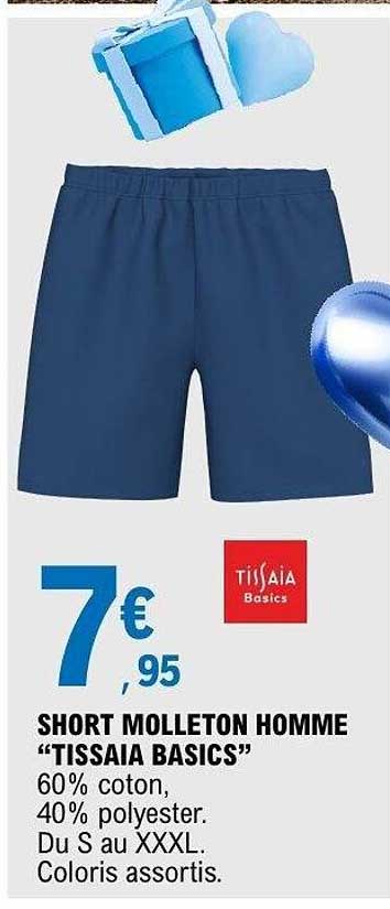 SHORT MOLLETON HOMME “TISSAIA BASICS”