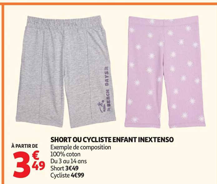 SHORT OU CYCLISTE ENFANT INEXTENSO