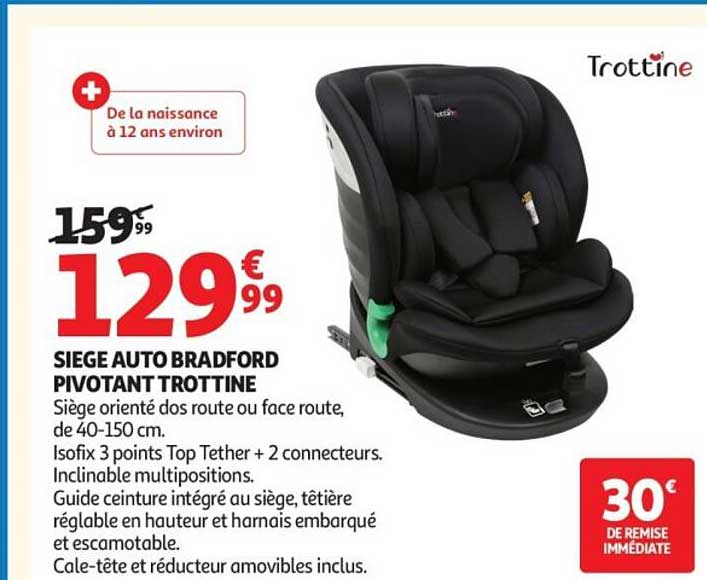 SIEGE AUTO BRADFORD PIVOTANT TROTTINE