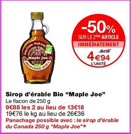 Sirop d’érable Bio “Maple Joe”