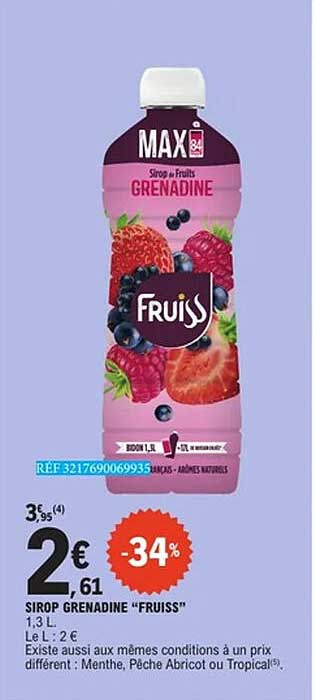 SIROP GRENADINE “FRUISS”