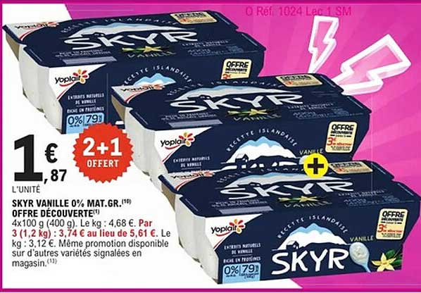 SKYR VANILLE 0% MAT.GR. - 2+1 OFFERT