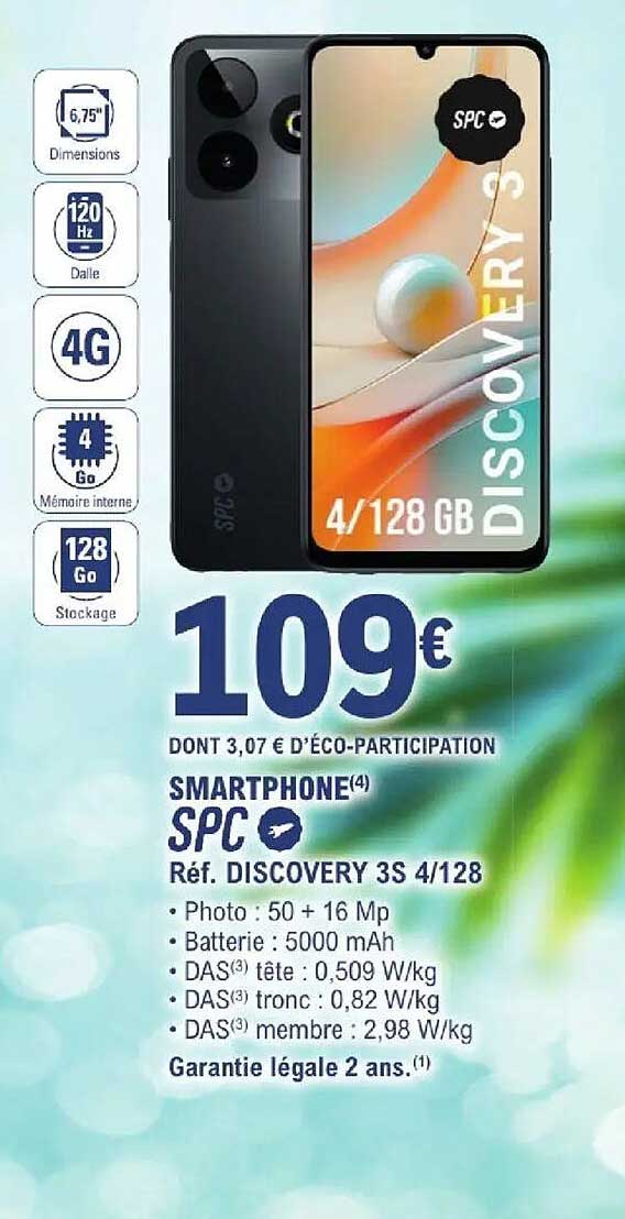 SMARTPHONE SPC Réf. DISCOVERY 3S 4/128