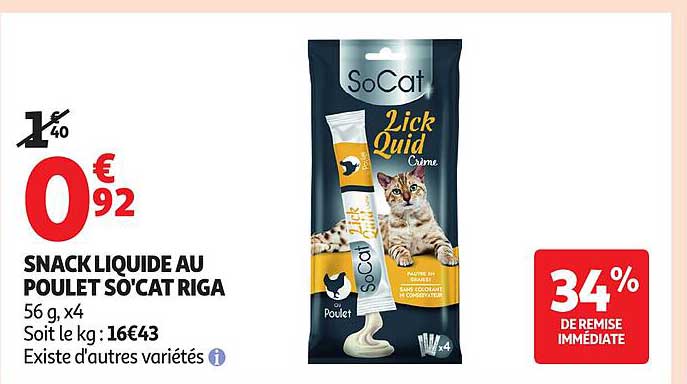 SNACK LIQUIDE AU POULET SO'CAT RIGA