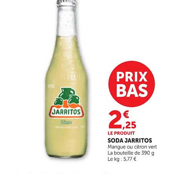 SODA JARRITOS Mangue ou citron vert