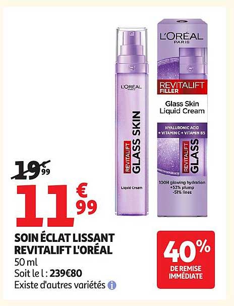 SOIN ÉCLAT LISSANT REVITALIFT L'ORÉAL