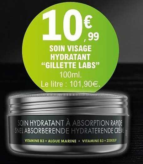 SOIN VISAGE HYDRATANT “GILLETTE LABS” 100ml.