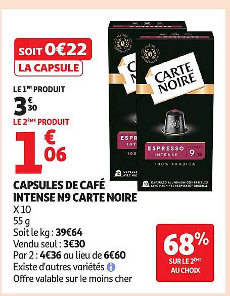 soit 0€22 LA CAPSULE