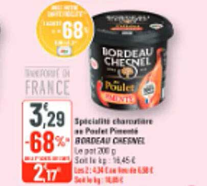 Spécialité charcutière au Poulet Pimenté BORDEAU CHESNEL