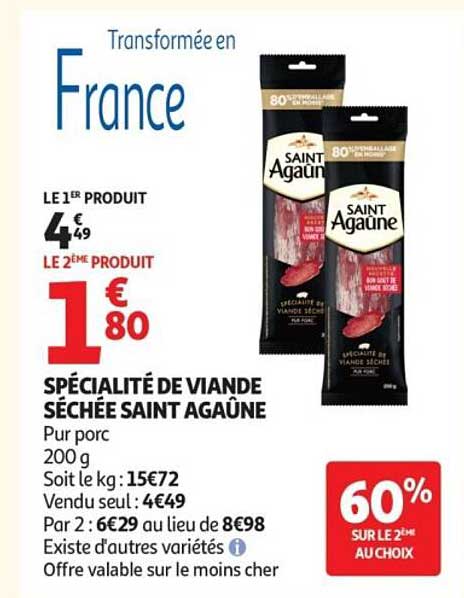 SPÉCIALITÉ DE VIANDE SÉCHÉE SAINT AGAÛNE