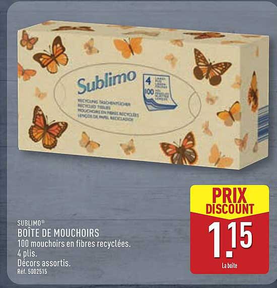SUBLIMO® BOÎTE DE MOUCHOIRS