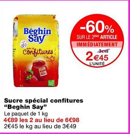Sucre spécial confitures “Beghin Say”
