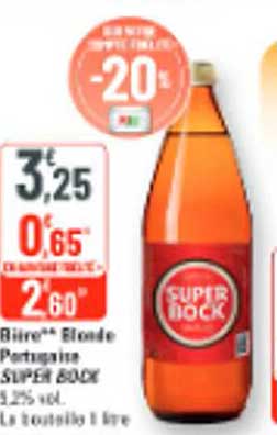 SUPER BOCK Bière blonde portugaise