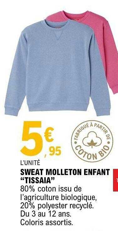 SWEAT MOLLETON ENFANT “TISSAIA”