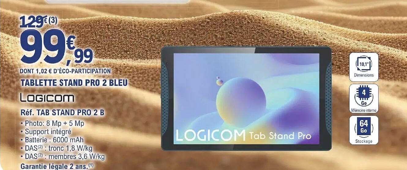 TABLETTE STAND PRO 2 BLEU