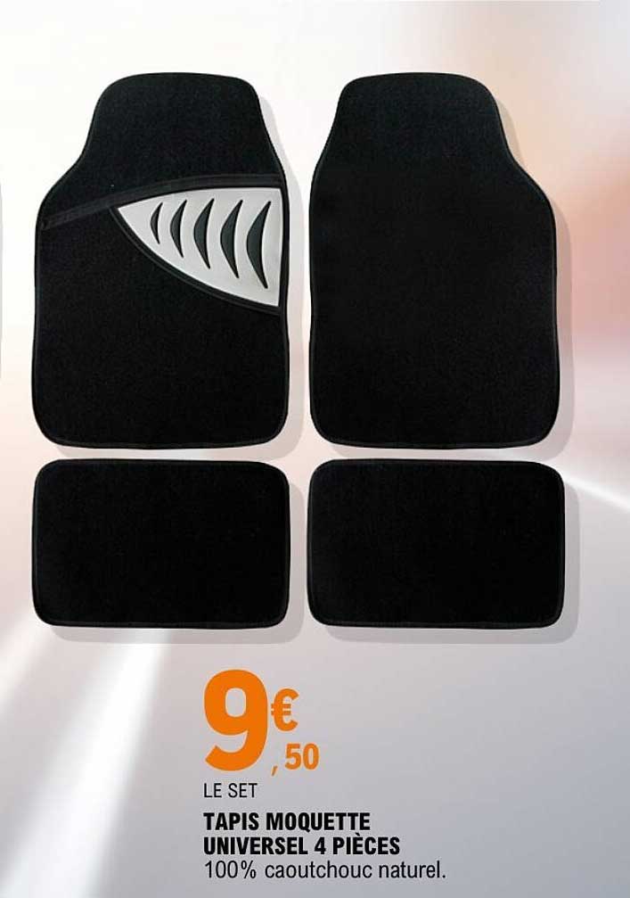 TAPIS MOQUETTE UNIVERSEL 4 PIÈCES