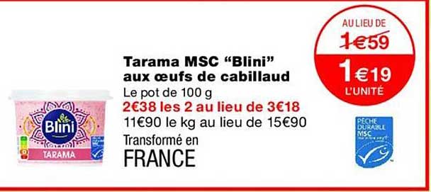 Tarama MSC “Blini” aux oeufs de cabillaud