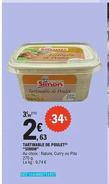 TARTINABLE DE POULET® "SIMON"