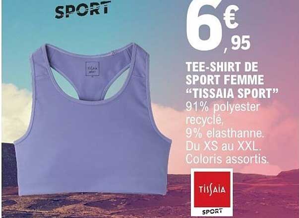 TEE-SHIRT DE SPORT FEMME “TISSAIA SPORT”