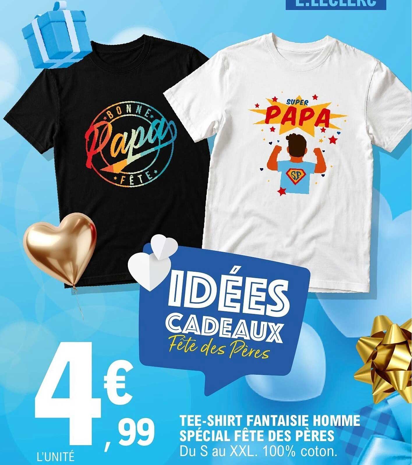 TEE-SHIRT FANTAISIE HOMME SPÉCIAL FÊTE DES PÈRES