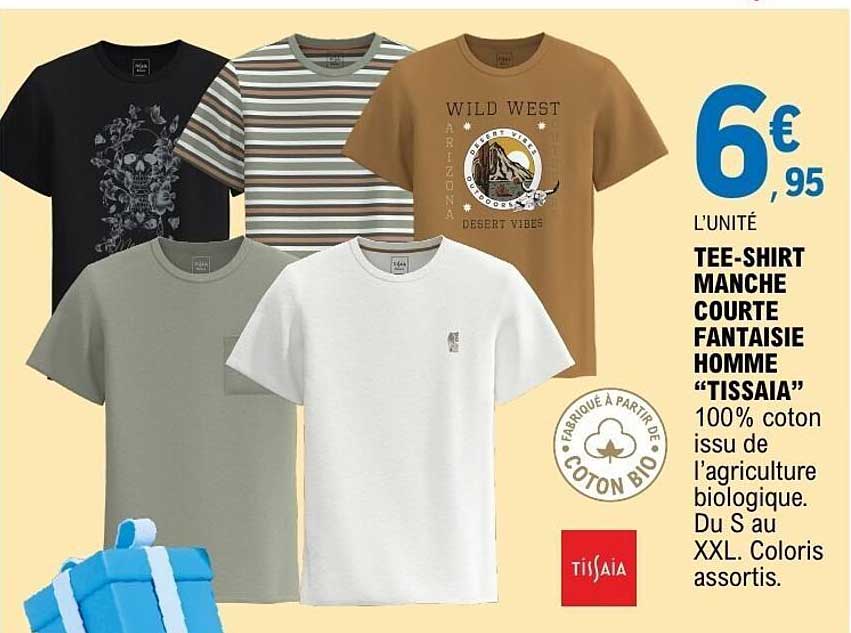 TEE-SHIRT MANCHE COURTE FANTAISIE HOMME “TISSAIA”
