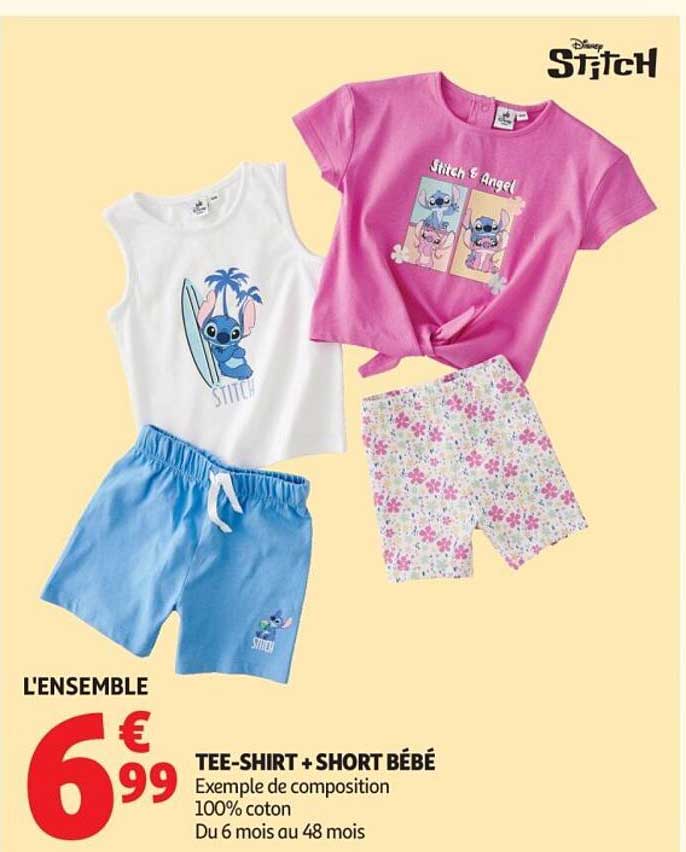 TEE-SHIRT + SHORT BÉBÉ