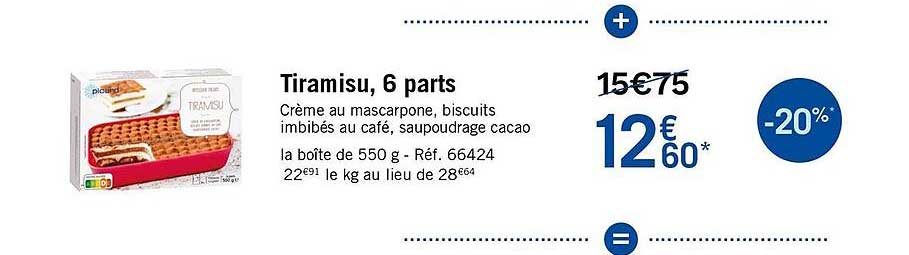 Tiramisu, 6 parts