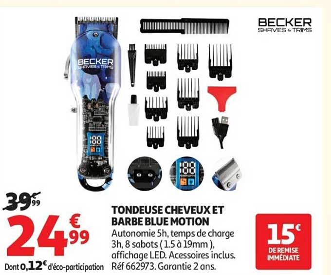 TONDEUSE CHEVEUX ET BARBE BLUE MOTION