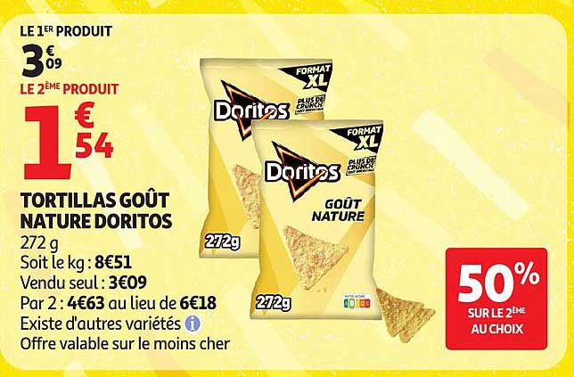 TORTILLAS GOÛT NATURE DORITOS