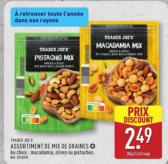 TRADER JOE’S ASSORTIMENT DE MIX DE GRAINES ★