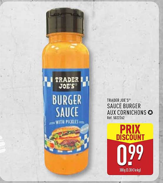 TRADER JOE'S SAUCE BURGER AUX CORNICHONS