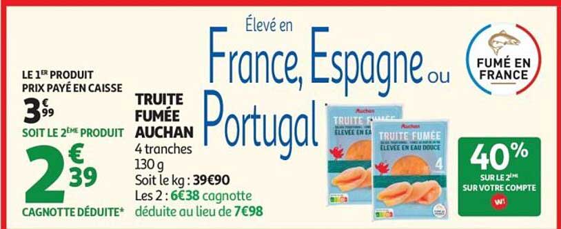 TRUITE FUMÉE AUCHAN