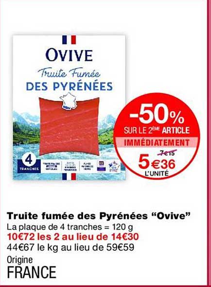Truite fumée des Pyrénées “Ovive”