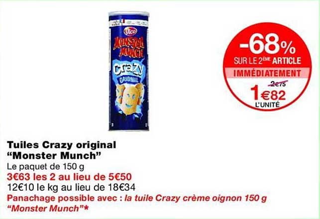 Tuiles Crazy original “Monster Munch”