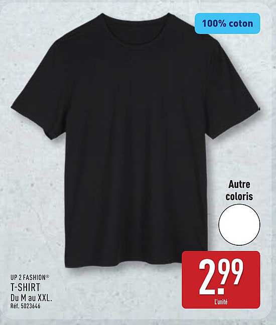 UP 2 FASHION® T-SHIRT Du M au XXL. Réf. 5023646
