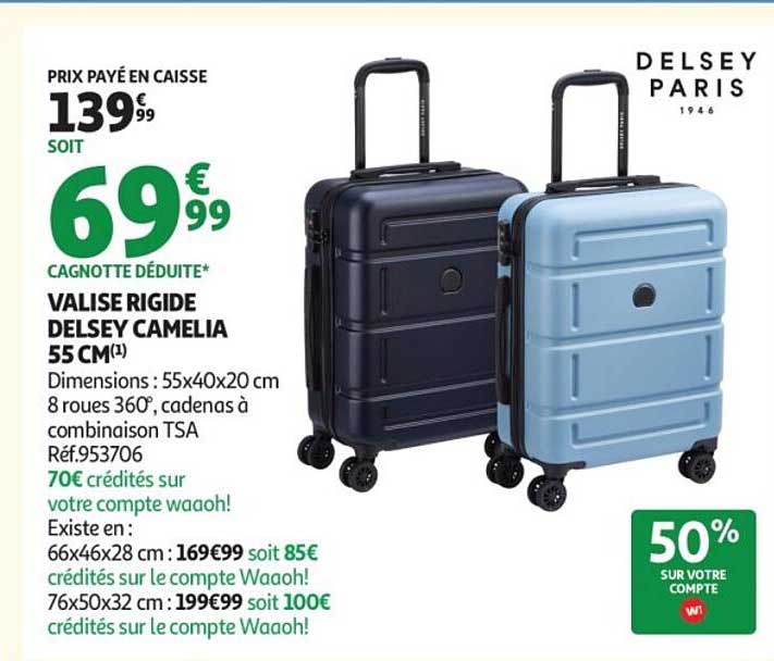 VALISE RIGIDE DELSEY CAMELIA 55 CM