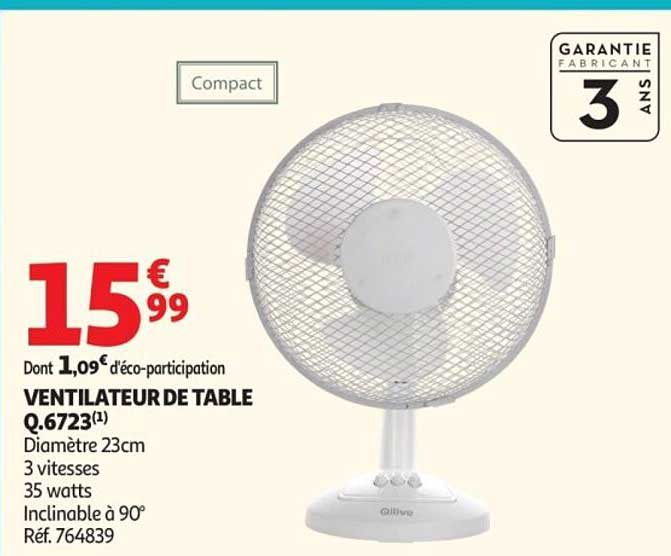 VENTILATEUR DE TABLE Q.6723(1)