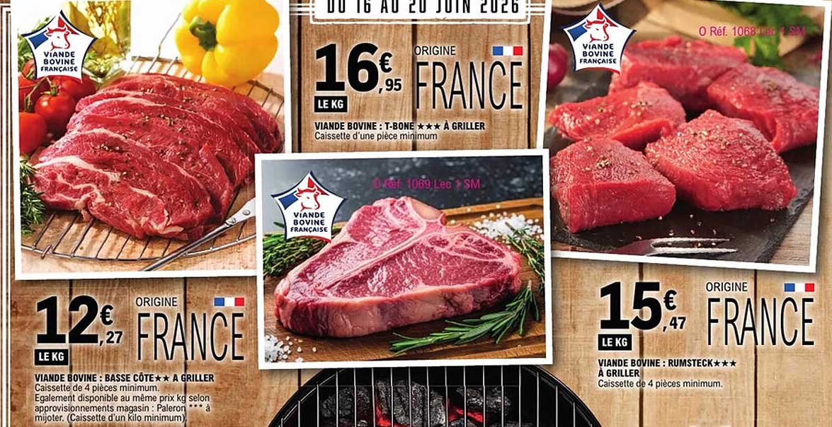 VIANDE BOVINE : T-BONE *** À GRILLER