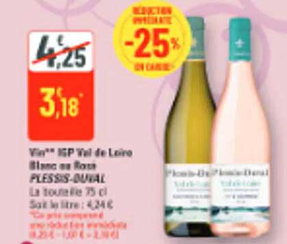 Vin IGP Val de Loire Blanc et Rosé PLESSIS DUVAL
