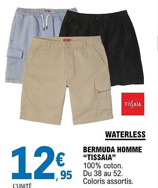 WATERLESS BERMUDA HOMME “TISSAIA”