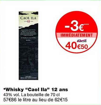 Whisky “Caol Ila” 12 ans