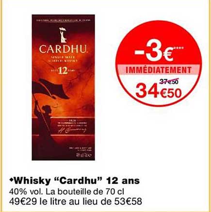 Whisky “Cardhu” 12 ans