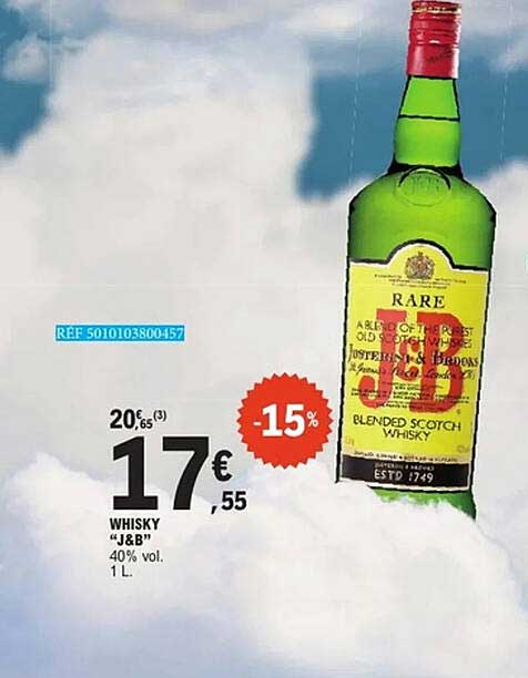 WHISKY “J&B” 40% vol. 1 L.