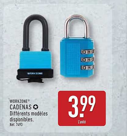 WORKZONE® CADENAS Différents modèles disponibles. Réf. 7493