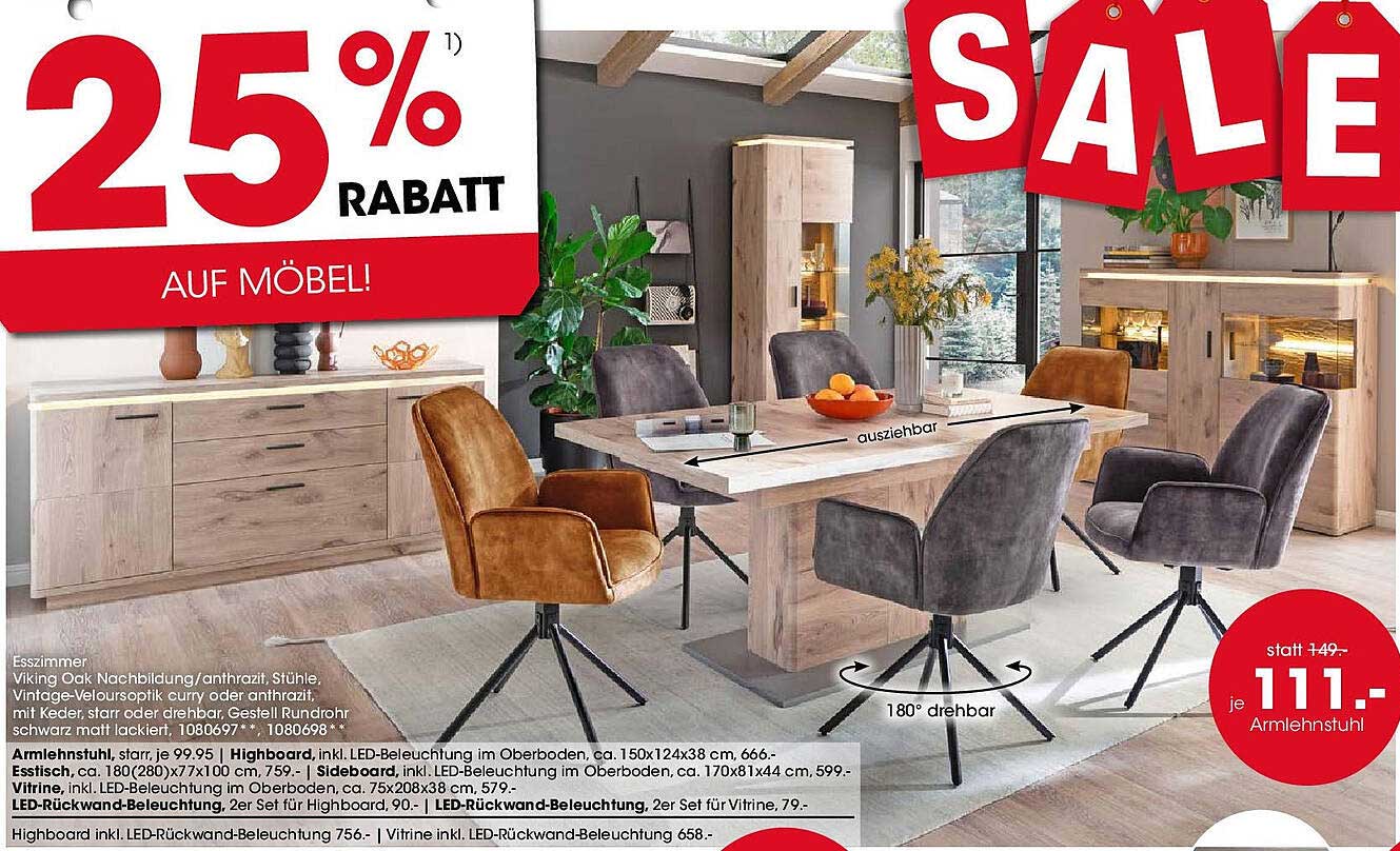25% Rabatt auf Möbel!