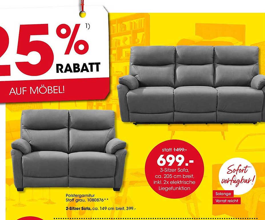 25% Rabatt auf Möbel!