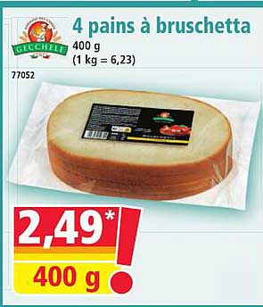 4 pains à bruschetta