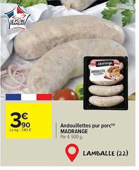 Andouillettes pur porc MADRANGE