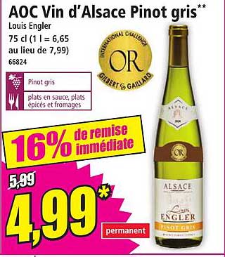 AOC Vin d'Alsace Pinot gris**